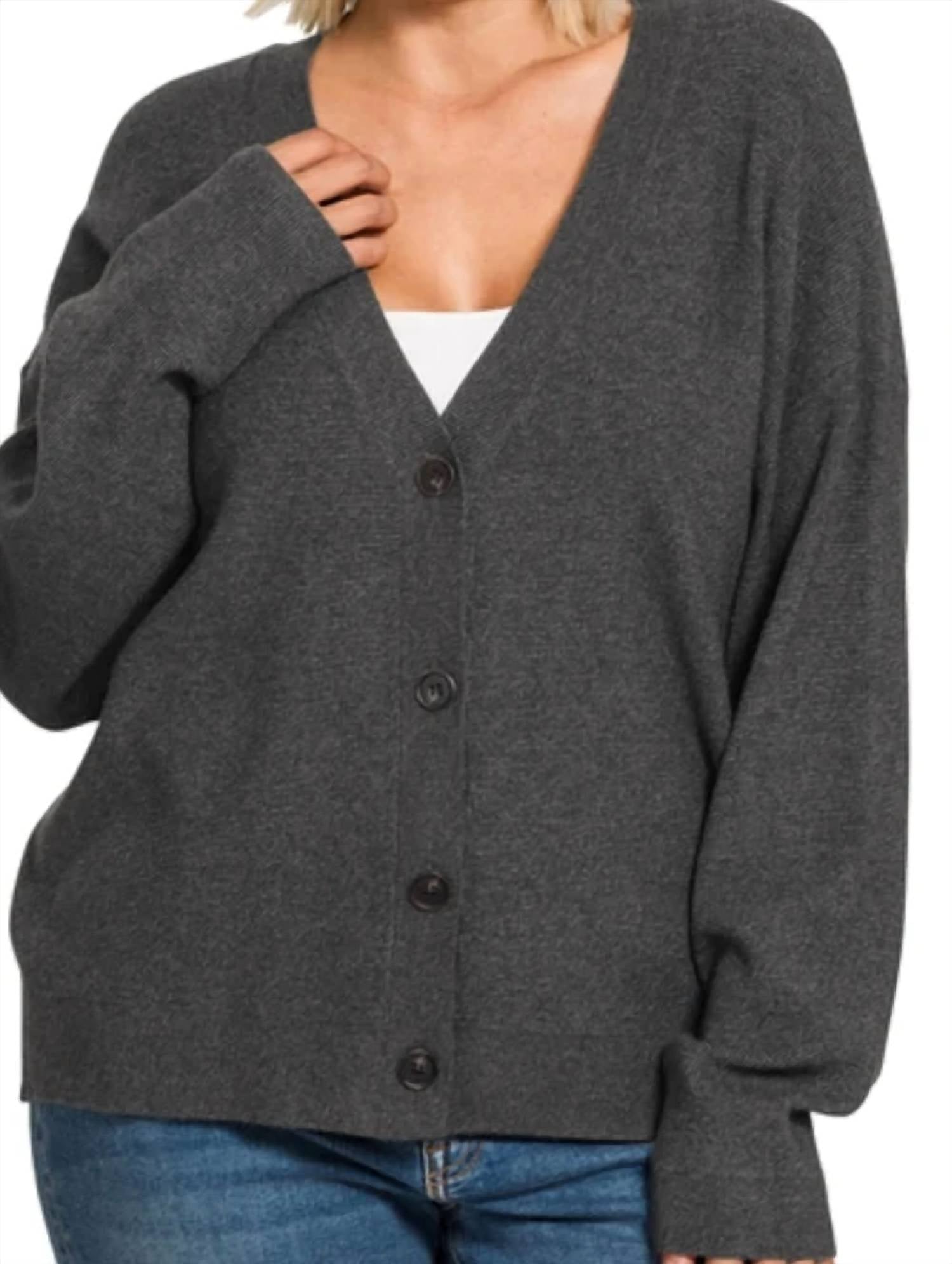 Zenana - Viscose Sweater Cardigan