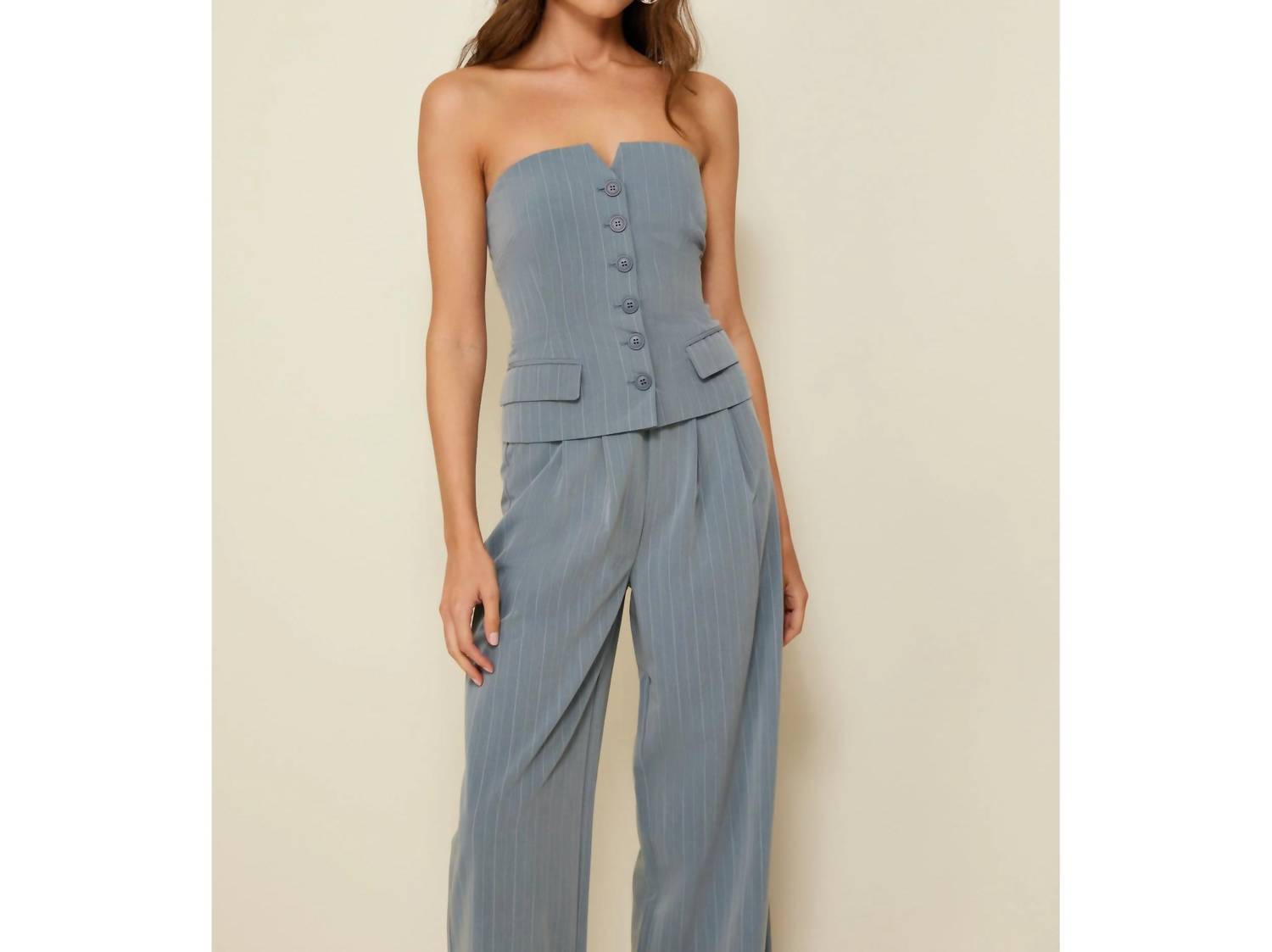Line And Dot - Margo Strapless Top