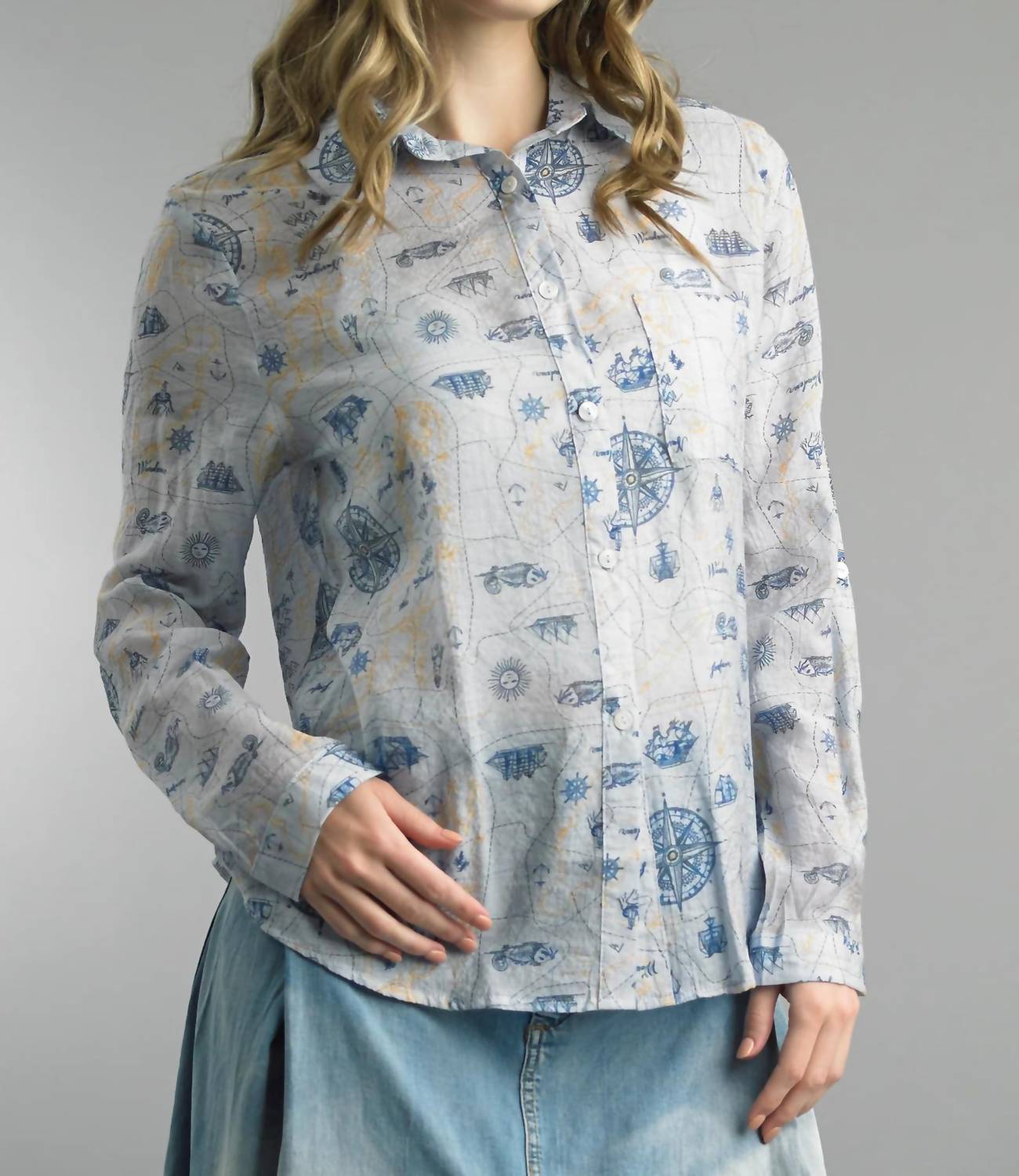 Tempo Paris - Lost At Sea Blouse