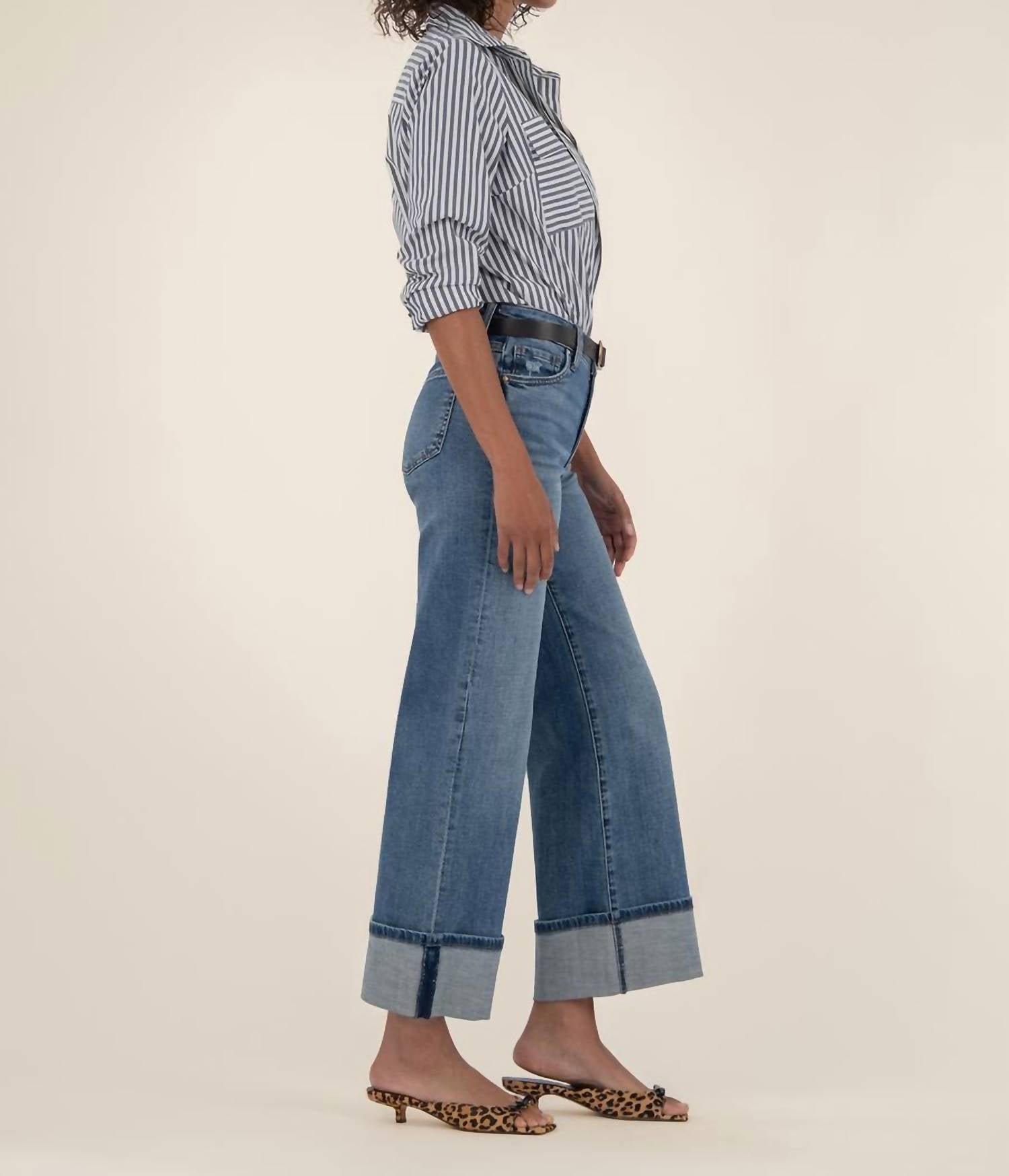 Kut From The Kloth - Meg High Rise Fab Ab Wide Leg Jeans