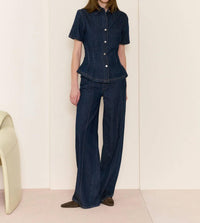 DL1961 - Women's Hepburn Wide Leg Jeans in inkwell - women's jeans - view 6