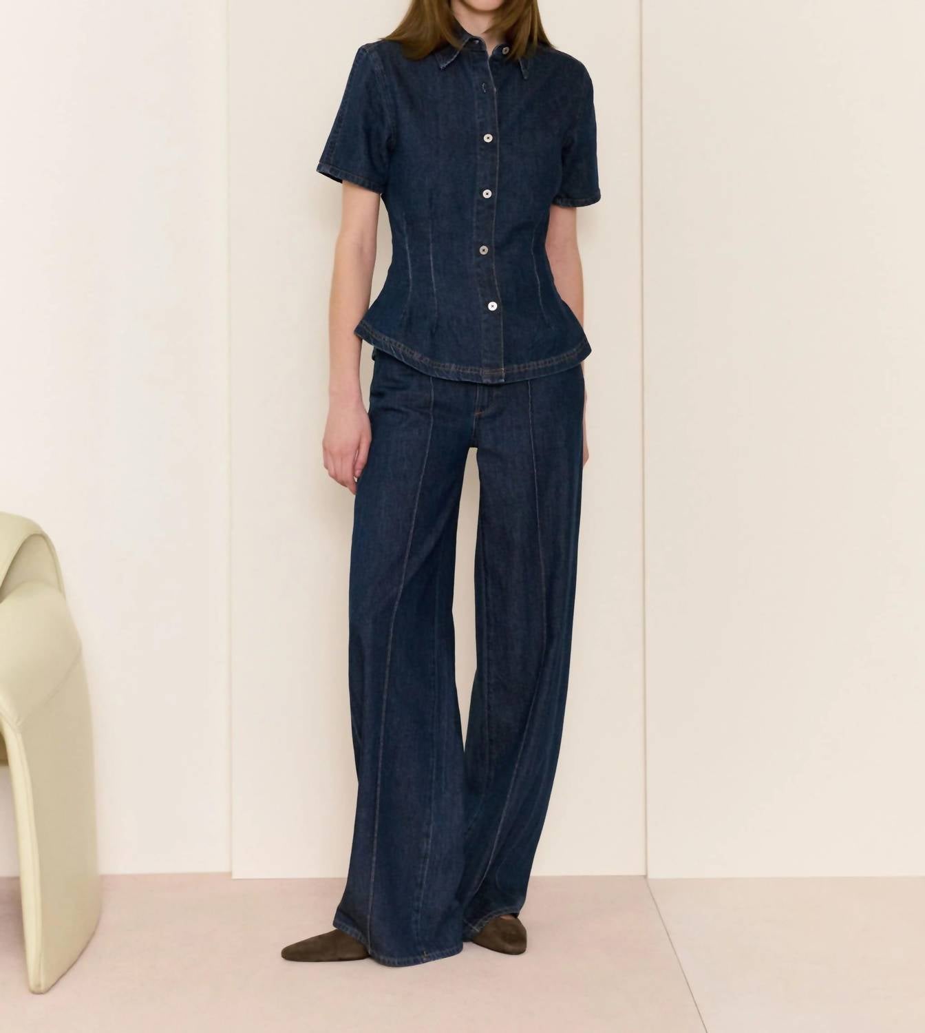 DL1961 - Women's Hepburn Wide Leg Jeans in inkwell - women's jeans - view 6