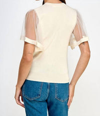 ELLISON Whispers Top in ivory - women's blouse - alternate view
