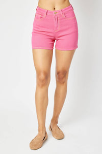 Judy Blue - High Waist Pocket Embroidery Shorts