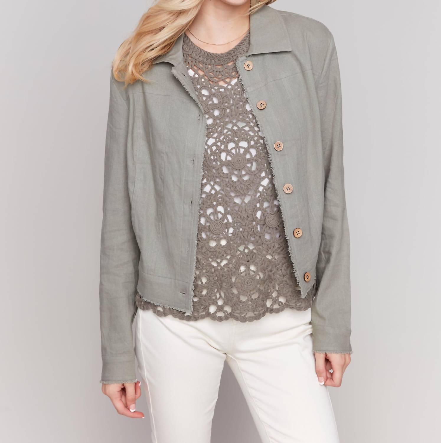 Charlie B - Linen Blend Jacket