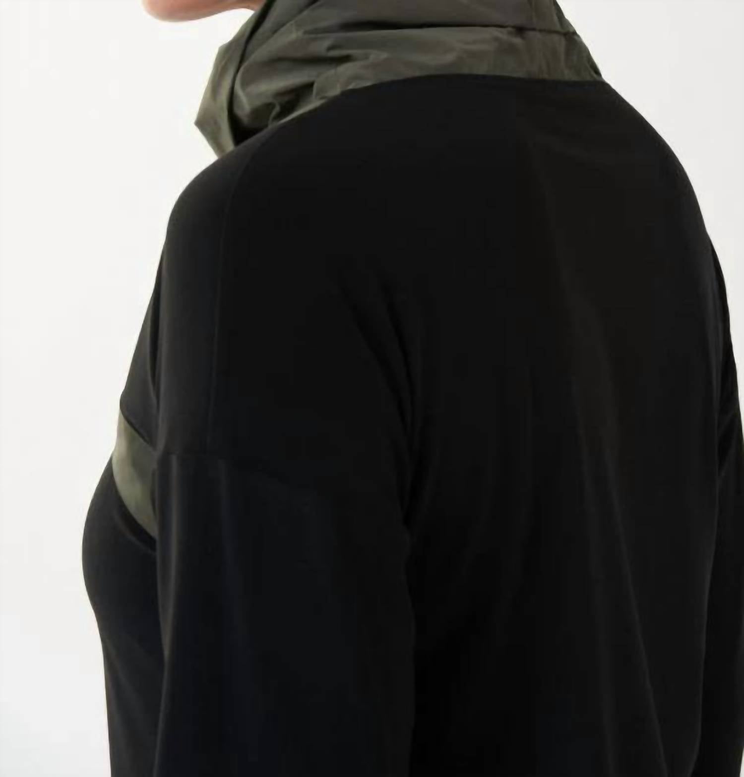 Joseph Ribkoff - Candace Contrast Cowl Neck Pocket Tunic