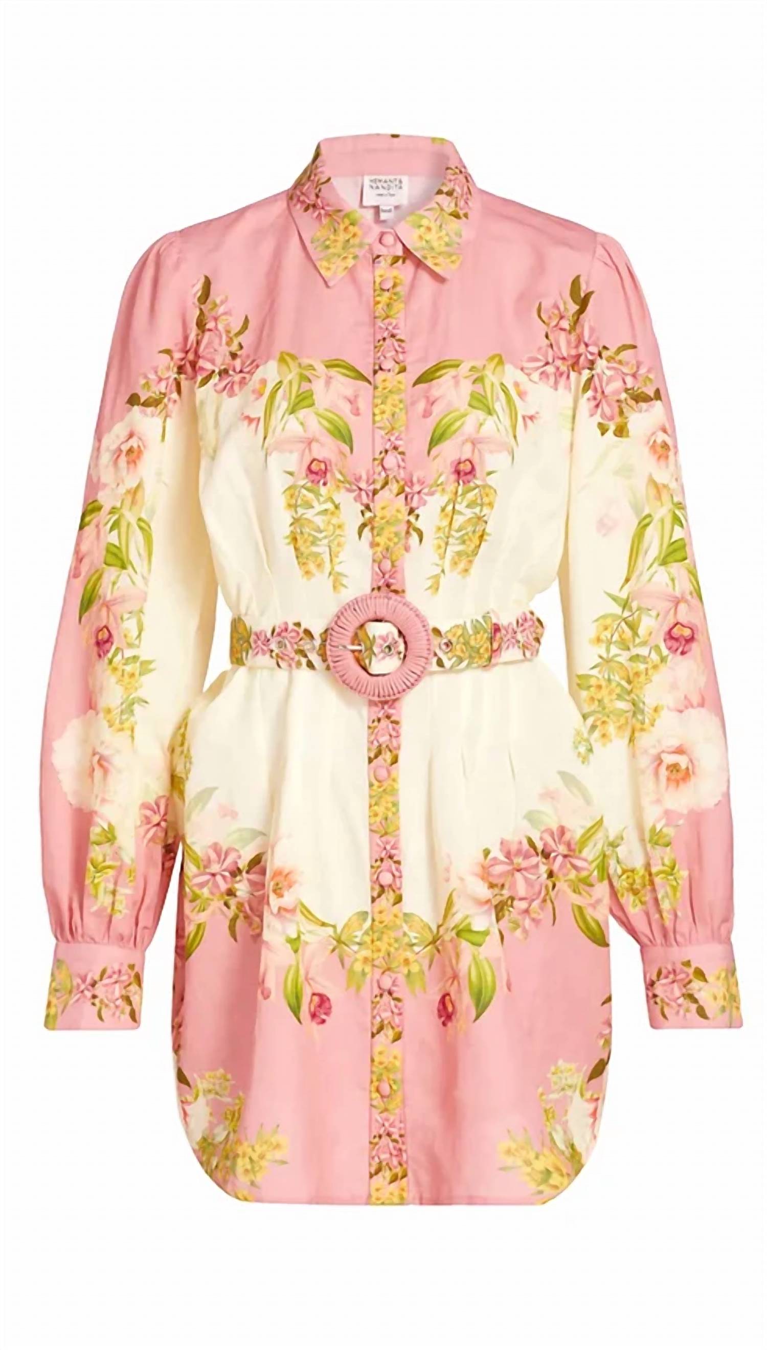 Hemant & Nandita - Short Shirt Dress With Belt