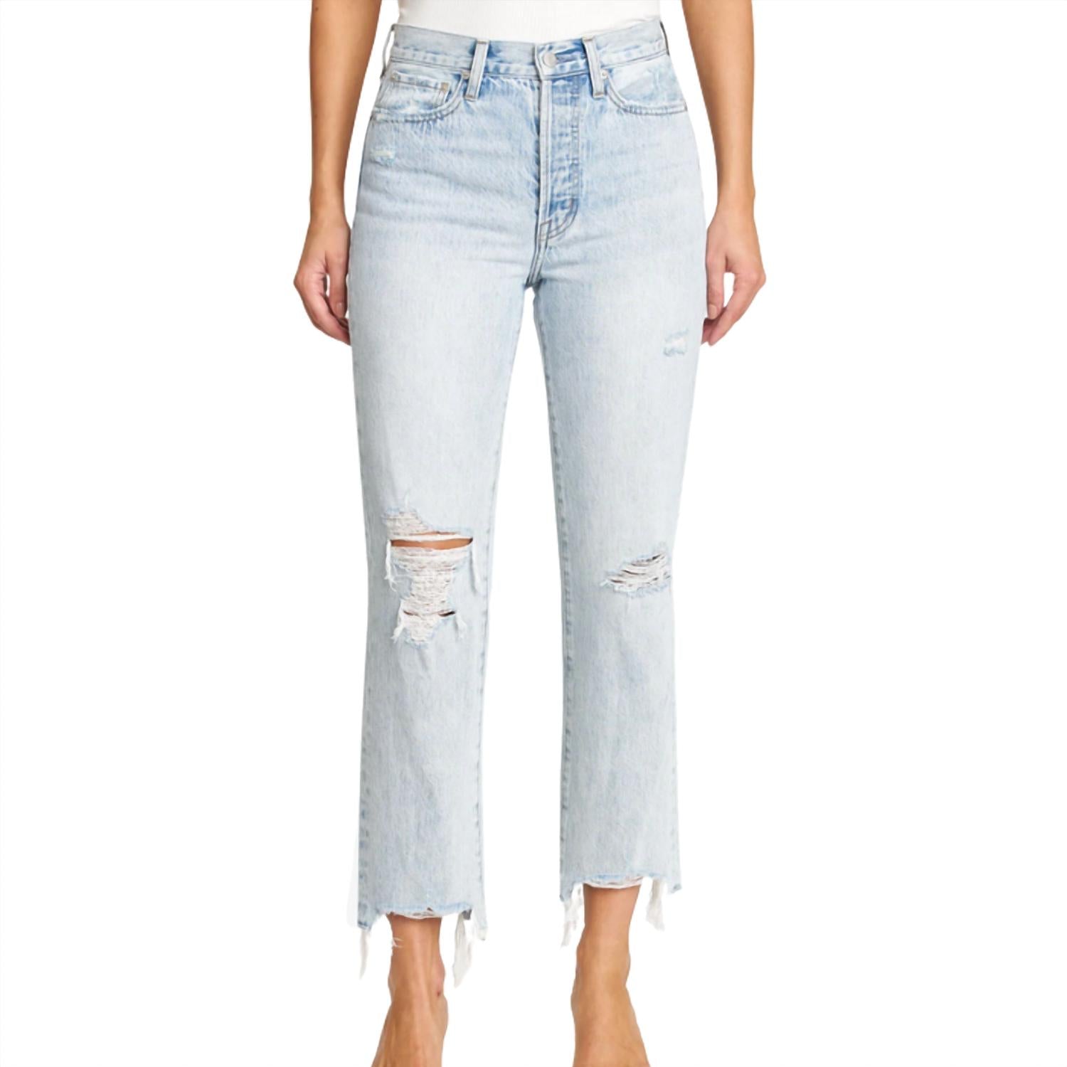 PISTOLA Charlie High Rise Jean in hysteria distressed - women's jeans