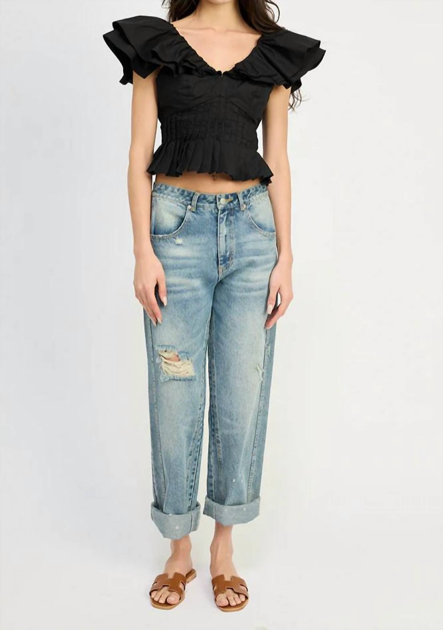 En Saison - Tazman Poplin Top