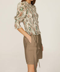 Veronica Beard - Kali Floral Smocked Top