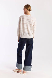 Brodie Cashmere - Textured Taylor Crew Top