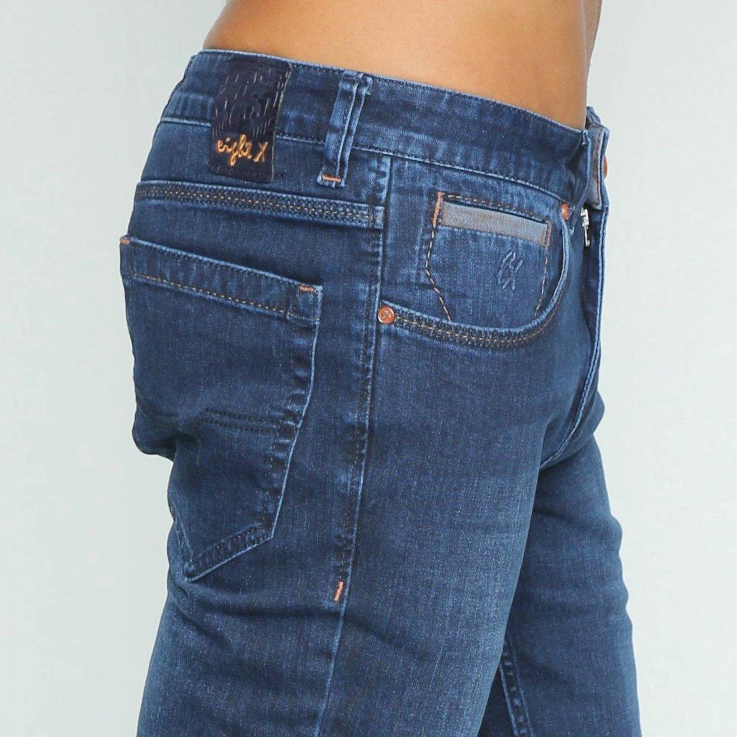 Eight X - Men's Stretch Denim Jeans With Fade