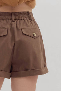 Entro - Nellie High-waist Rolled Cuff Shorts