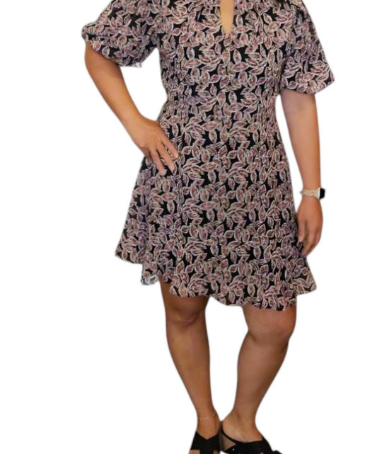 Thml - Puff Sleeve Print Midi Dress