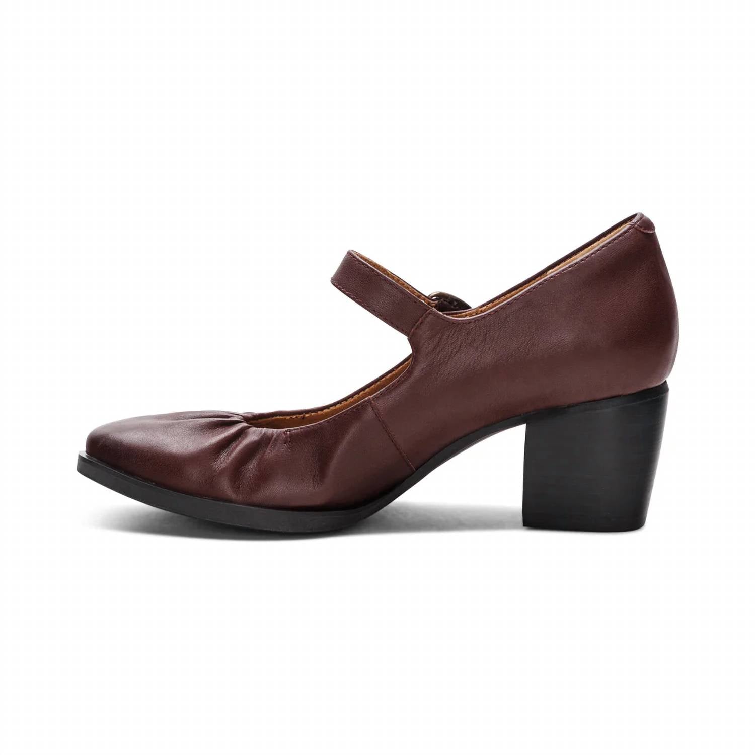 Aetrex Women's Sara Pump Heels in burgundy - women's heels - alternate view