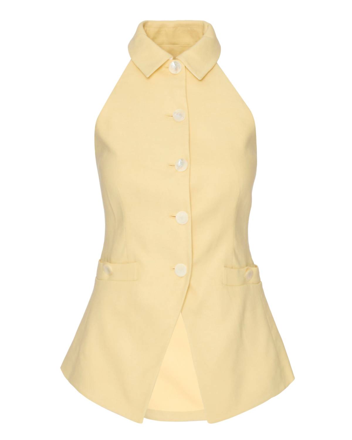 Veronica Beard Orlinda Colared Vest in chamomile - women's jacket - view 5