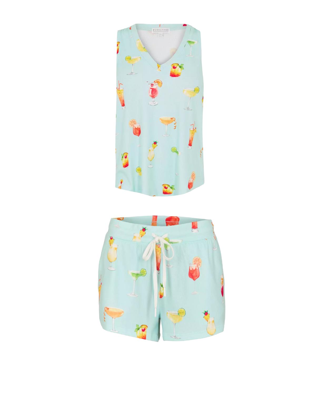Pj Salvage - Women's Two Piece Tank And Shorts Set