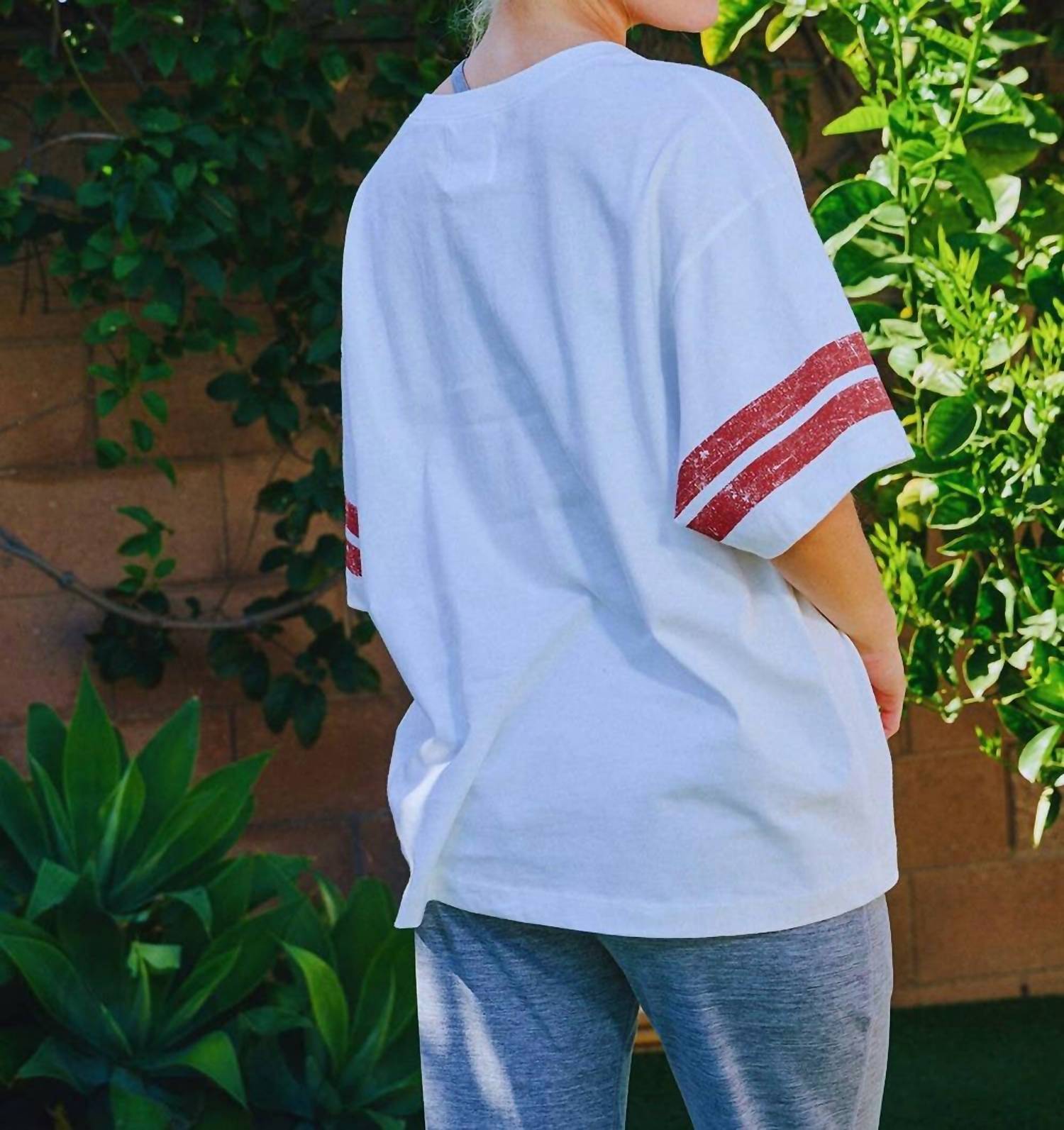 Bucketlist - Texas Print V-neck Football Tee