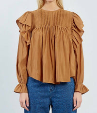 Lili Sidonio - Long Sleeve Ruffle Blouse