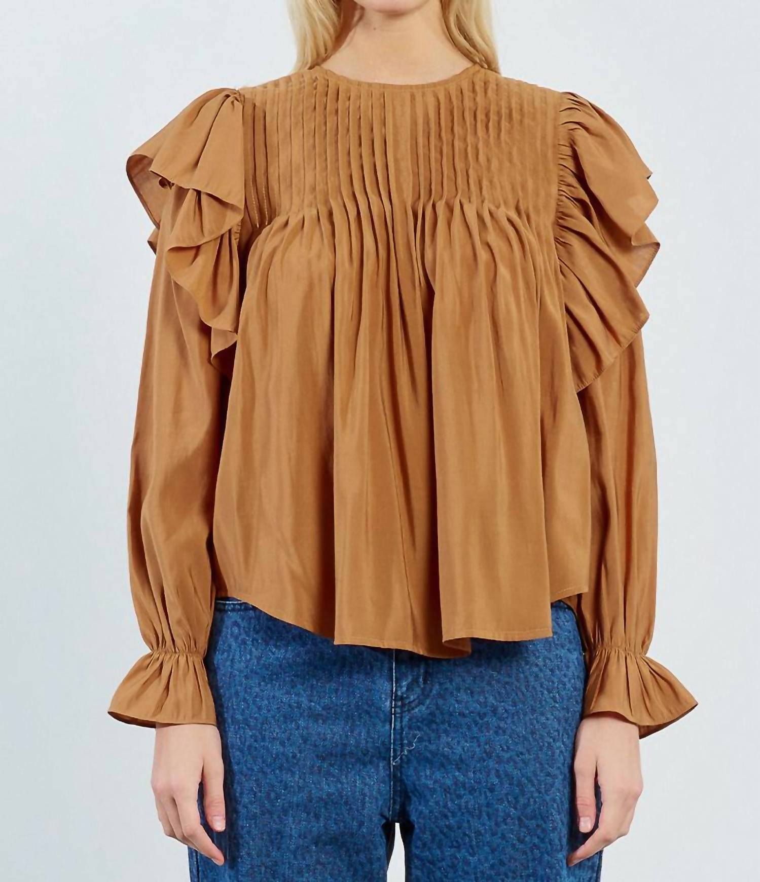 Lili Sidonio - Long Sleeve Ruffle Blouse
