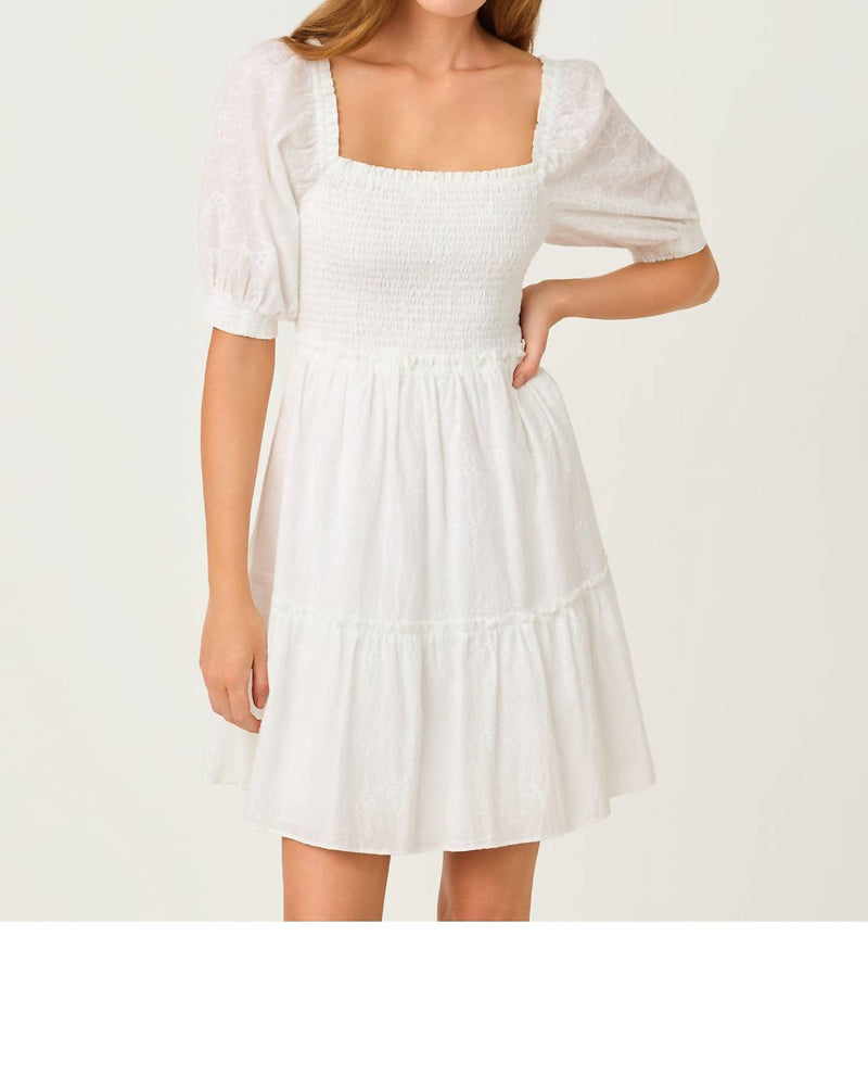 Hadly Short Sleeve Smocked Dress