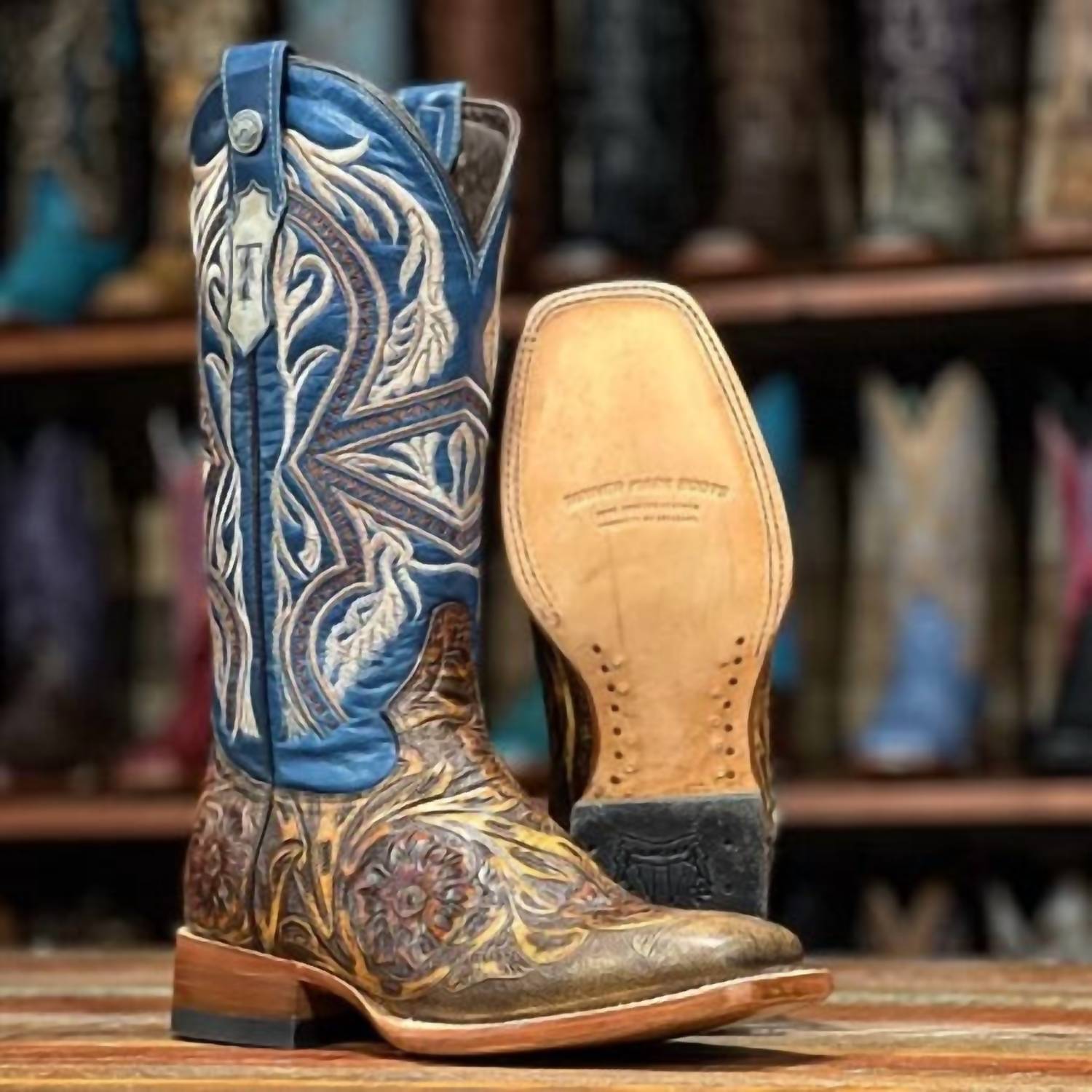 Tanner Mark - Men's Sin Wagon Tooled Leather Boots
