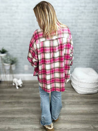 White Birch - Tickle Shacket With Frayed Hem Detail