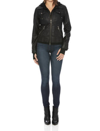 Coalition La - Girl Next Door Vegan Leather Hooded Jacket
