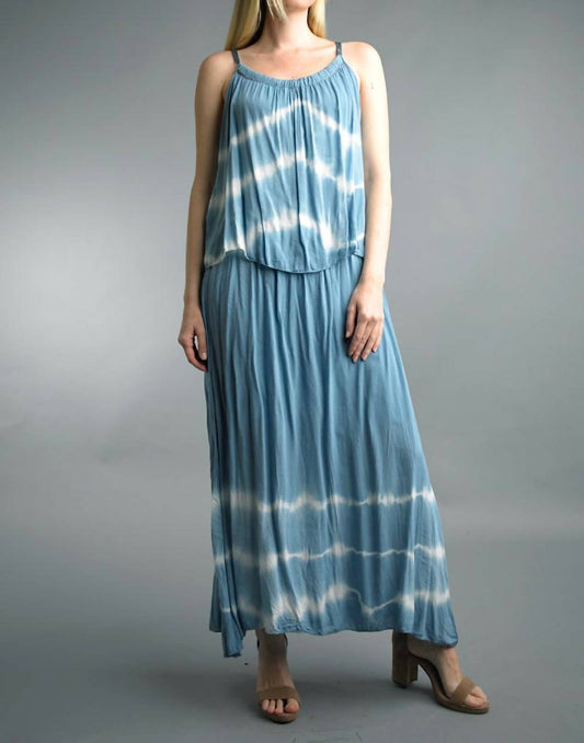 Dip Dyed Maxi Dress With Added Swing Top