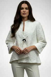 Ic Collection - Jacquard High Low Asymmetric Jacket