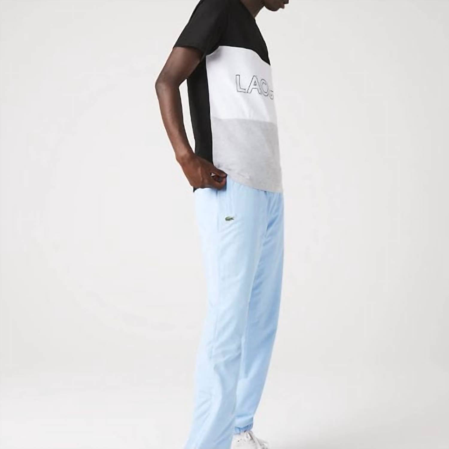 Lacoste - 3d Lettered Color Block Crew Tee