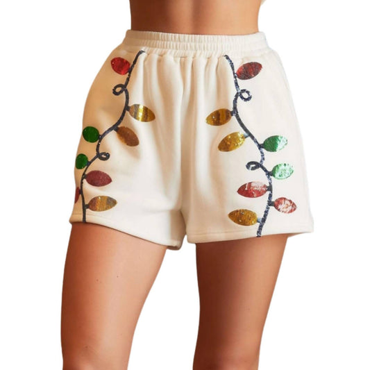 Main Strip - Christmas Light Sequin Shorts