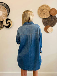 Risen - Women's Oversized Drifted Denim Jacket