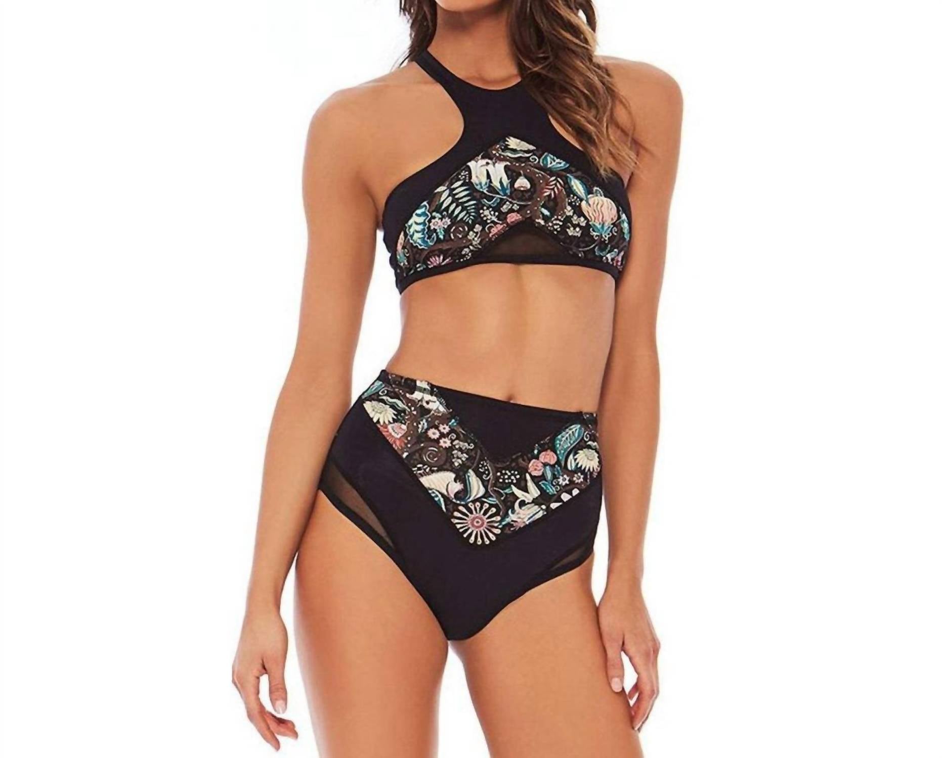 L*SPACE Nevada High Waist Bikini Bottom in liberty floracopa - women's swimwear