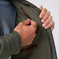 Mizzen + Main Brentwood Quilted Jacket in olive - men's jacket - alternate view