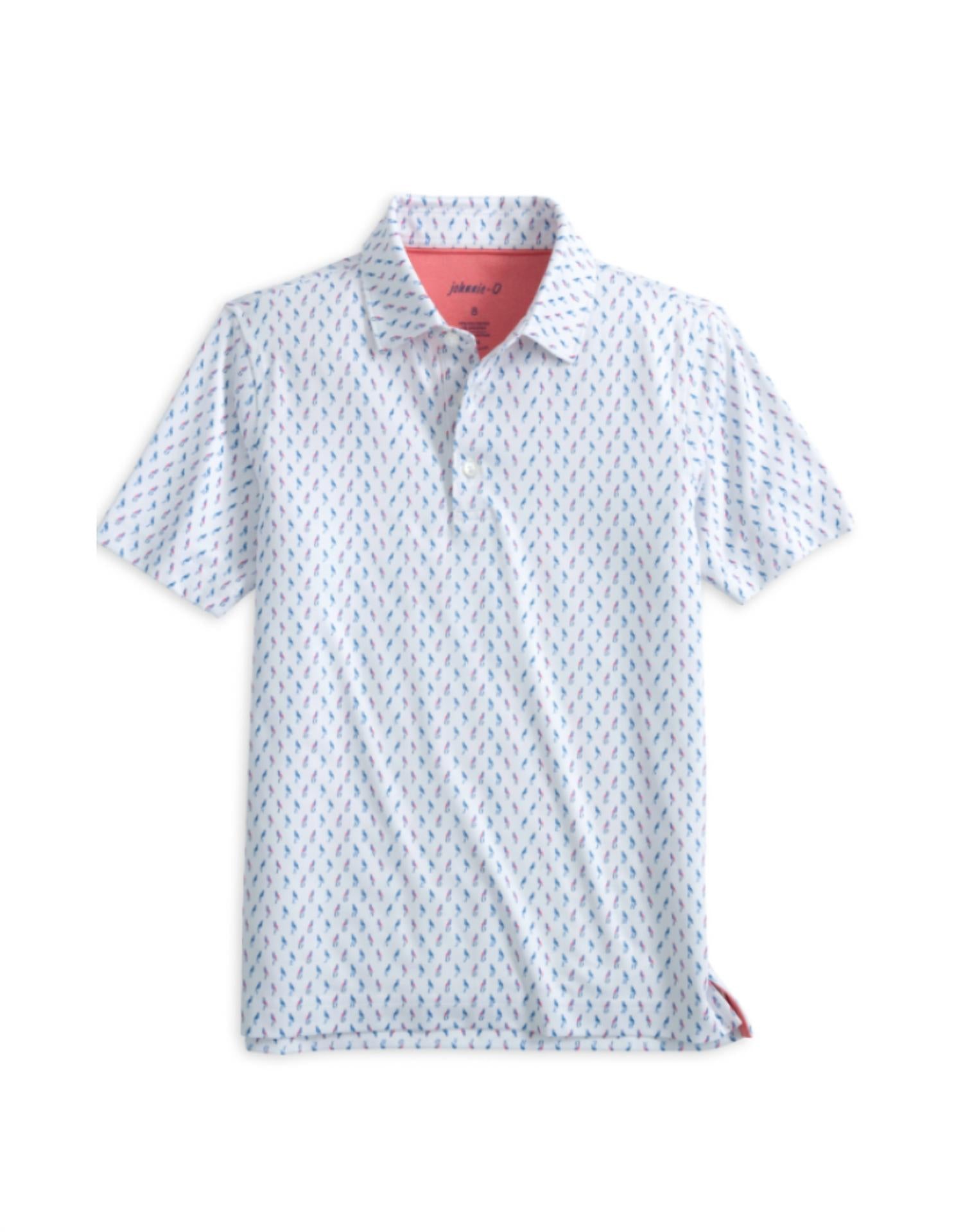 Johnnie-O - Boys Cleo Junior Printed Jersey Performance Polo Shirt