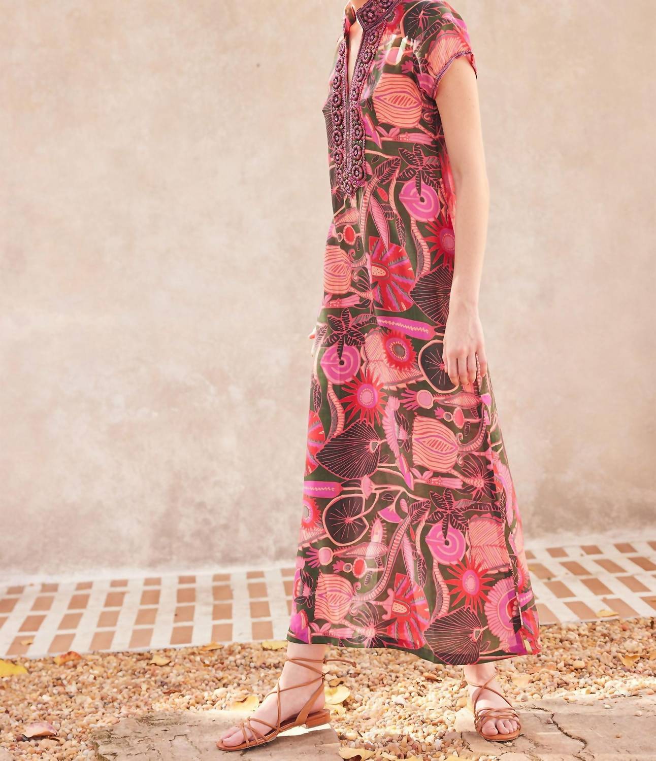 Bella Tu - Lana Cap Sleeve Caftan Dress