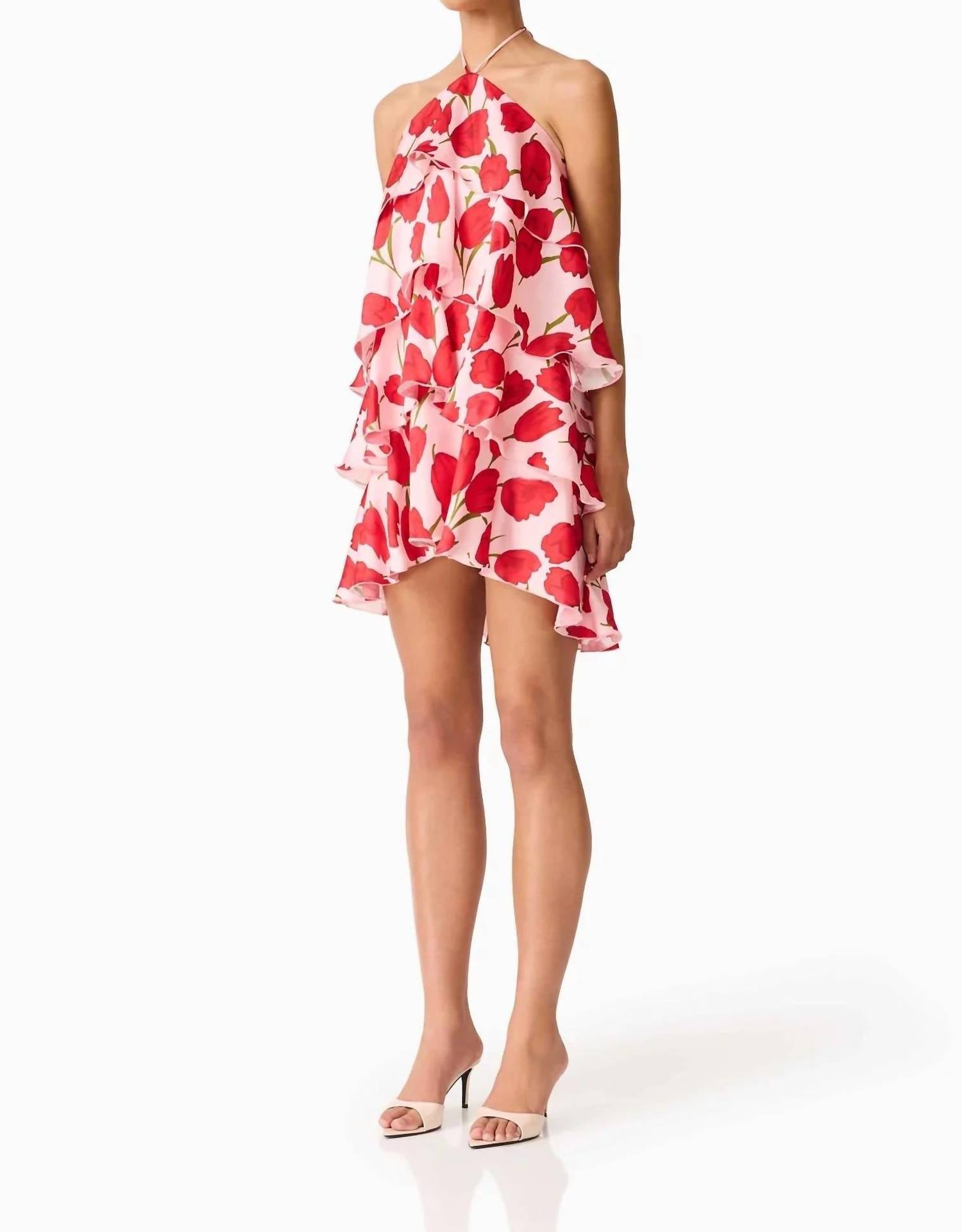 ELLIATT Melia Mini Dress in floral - women's dress - detail view