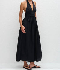 Matteau - Plunge Halter Dress