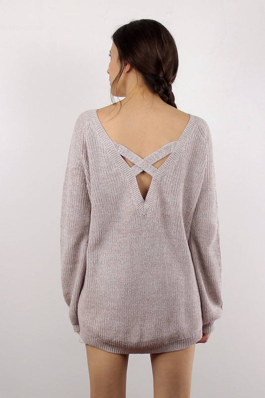 Fate - Malibu Criss Cross Style Back Sweater