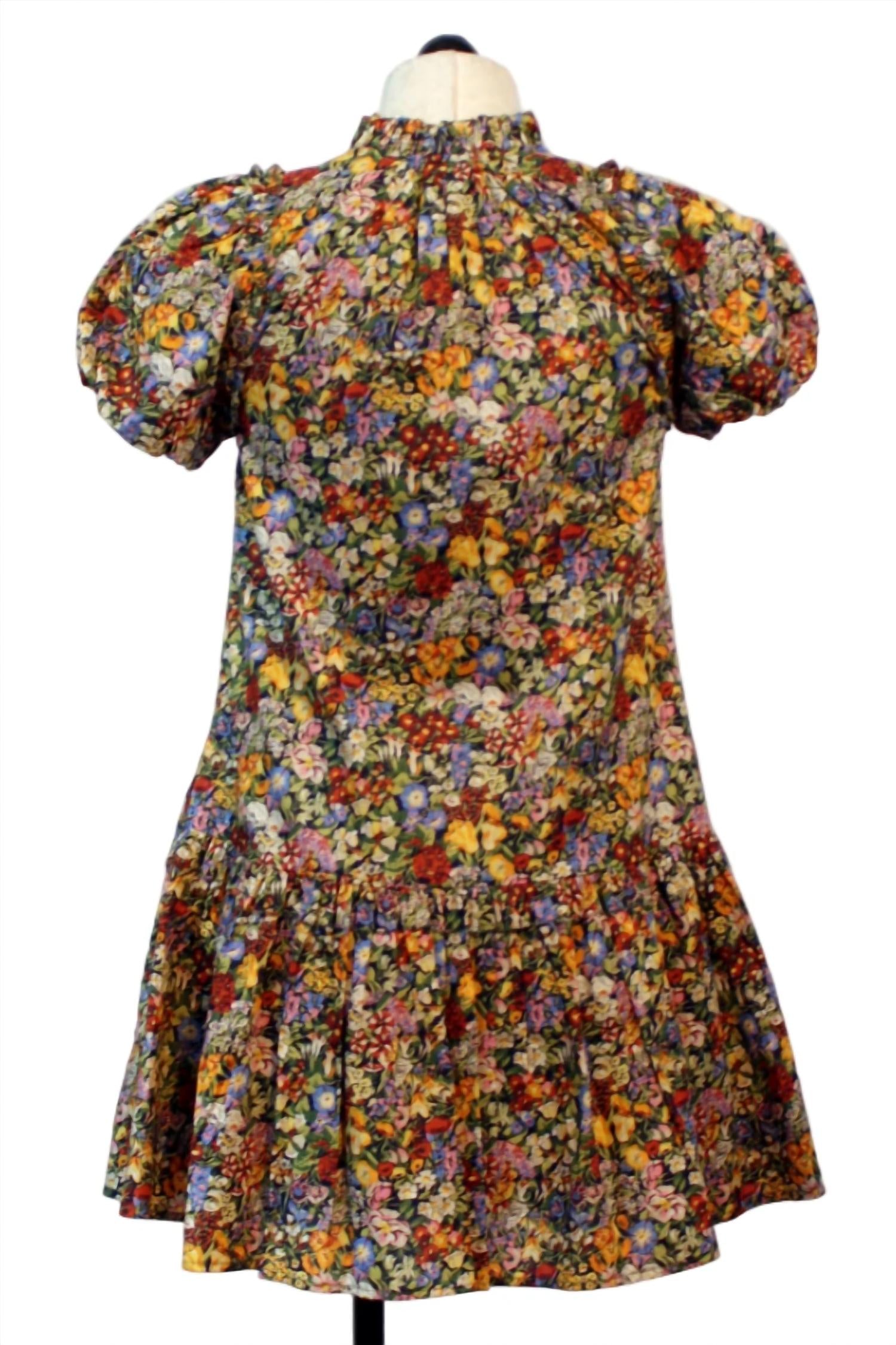 LOVE THE LABEL Cottage Garden Mini Dress in liberty - women's dress - alternate view