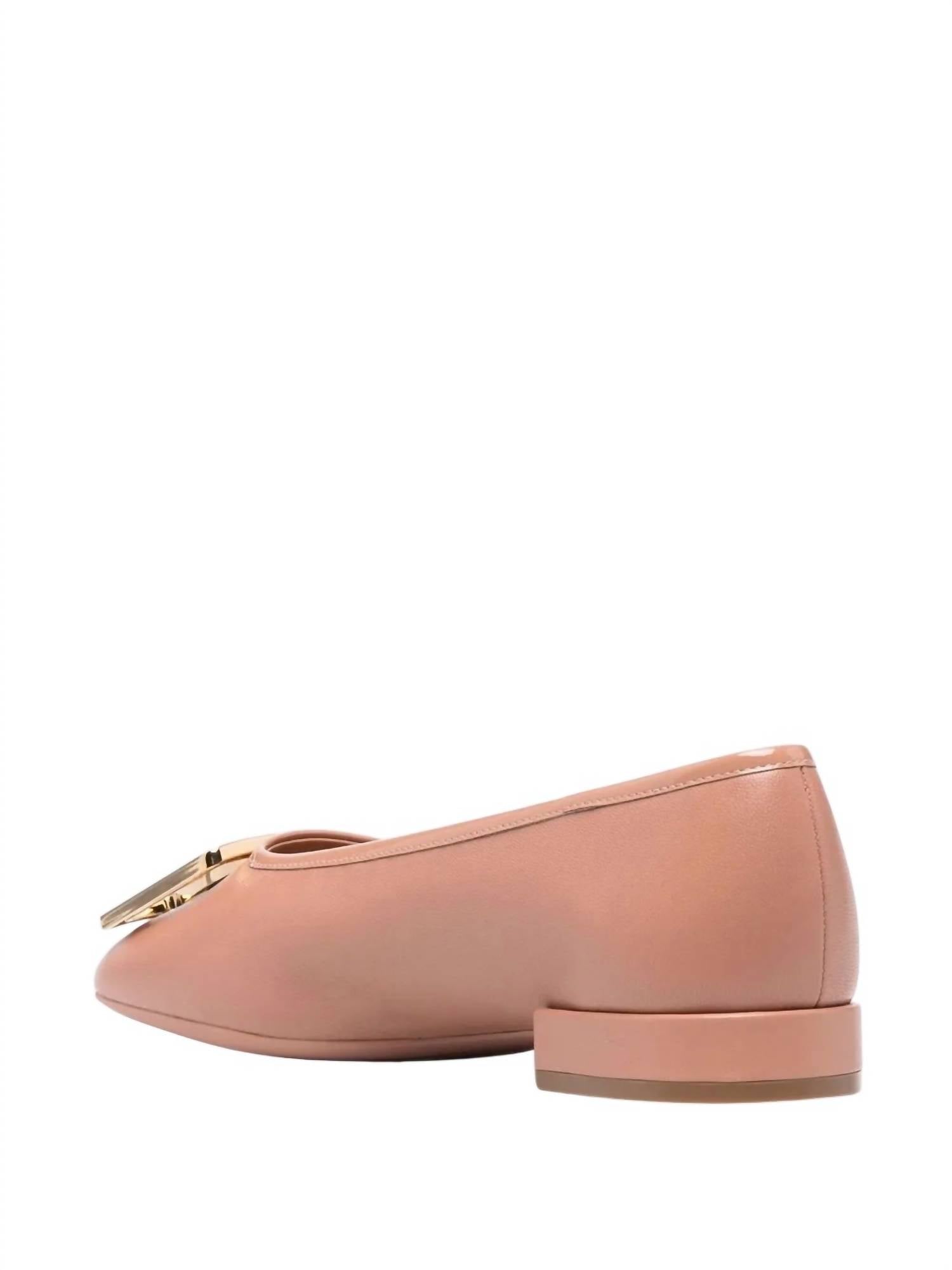 Salvatore Ferragamo - Women's Embossed-logo Plaque Ballerina Shoes
