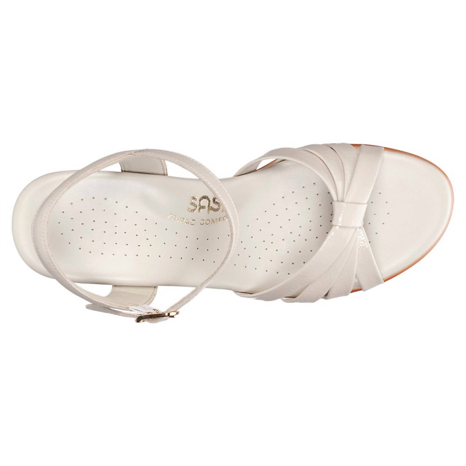 SAS Women's Strippy Quarter Strap Wedge Sandal in bone - women's sandal - alternate view