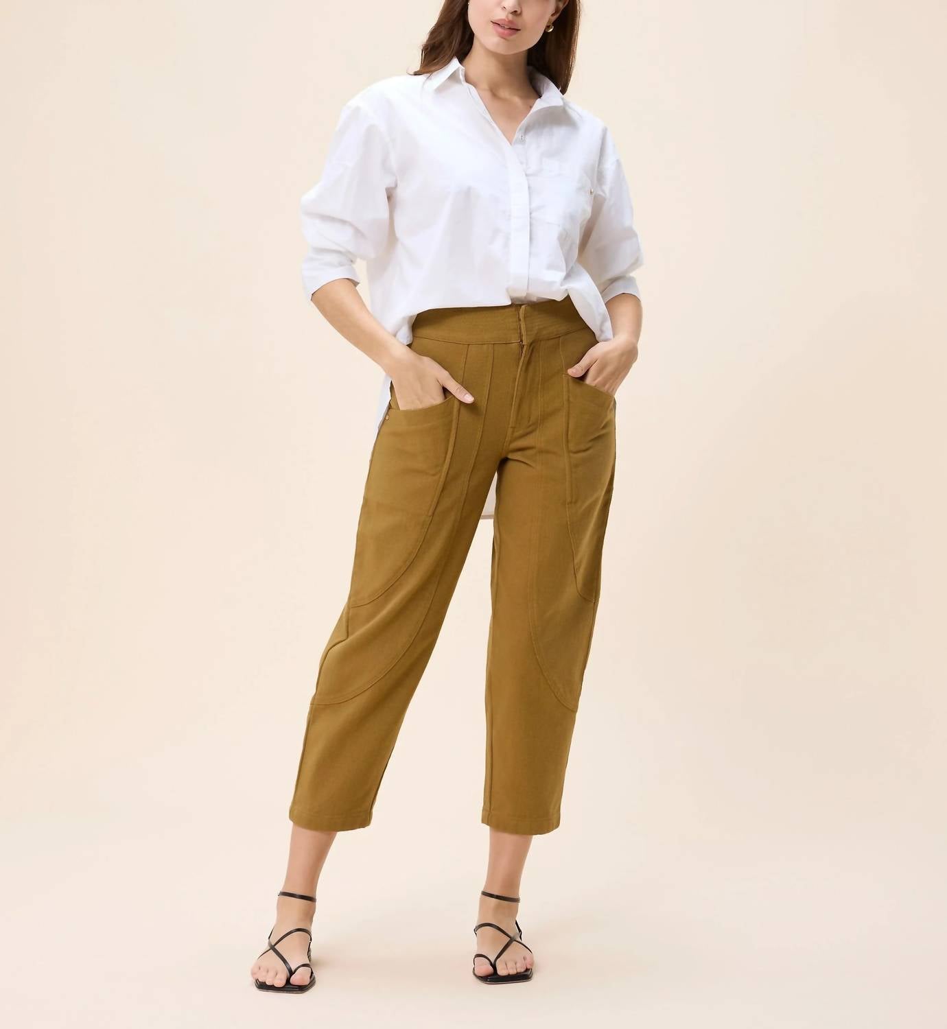 Cleobella Leo Pant in dull gold - women's pants