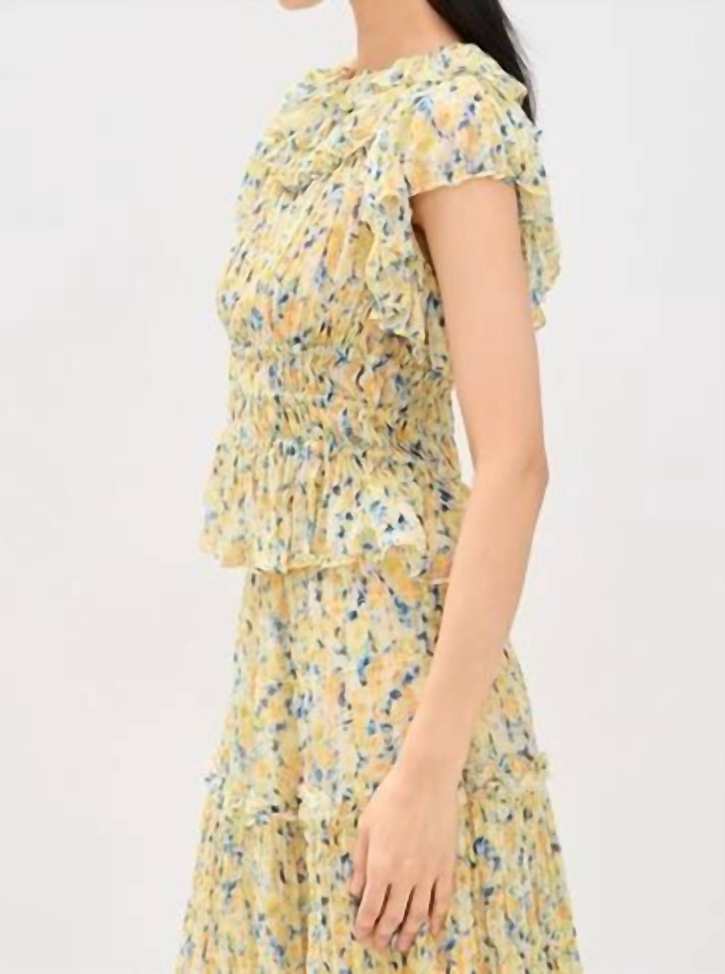 Ulla Johnson - Athene Short Sleeve Silk Top