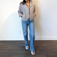 Buttermelon - Mel Collared Zip Front Drawstring Jacket