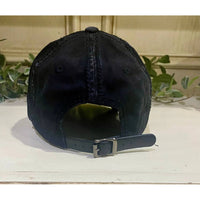 Olive & Pique - Glitz Distressed Baseball Cap With Rhinestones