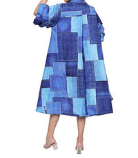 Step in Style Rhythm & Patch Dress in style rhythm patch dress in blue - women's dress - alternate view