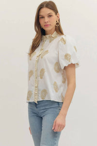 Entro - Kristin Embroidered Top