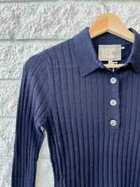 DEMYLEE New York Women's Luna Superfine Cashmere Sweater in blue - women's sweater - alternate view